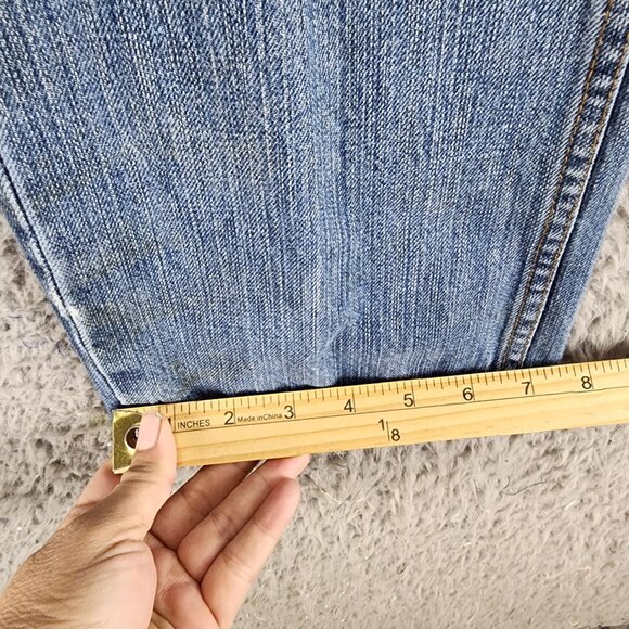 Wrangler Jeans Mens 32x36 Blue Cotton Mid Rise Slim Straight *Read* - Picture 11 of 16